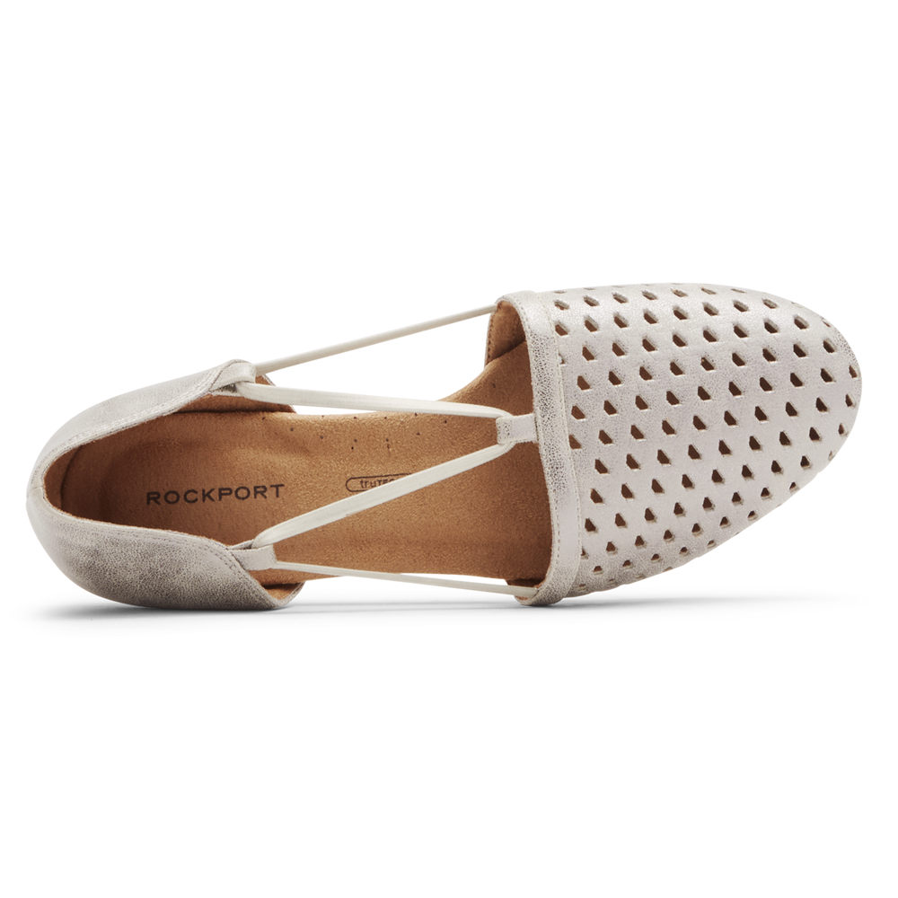 Rockport Flats Womens Store Rockport Reagan Perforated White